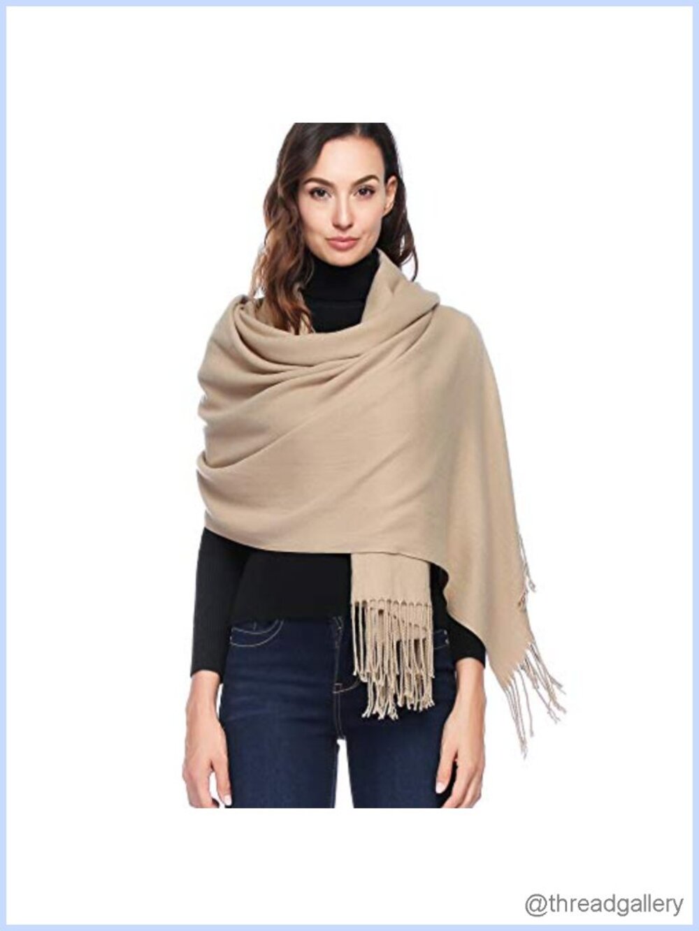 Oversized Pashmina Shawl Wrap Viscose Polyester Winter Evening Scarf